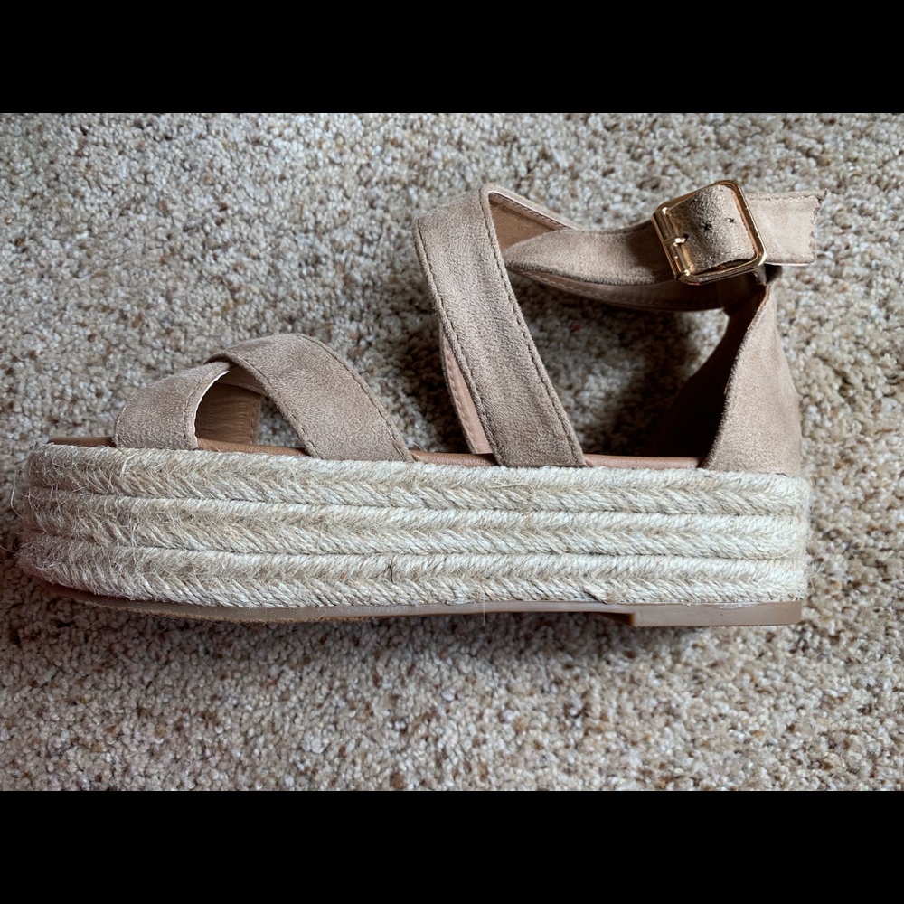 Forever21 faux suede platform sandals
